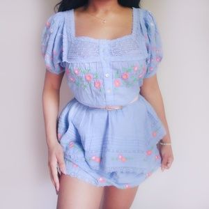 NWT LoveShackFancy Bentley Mini Embroidered Dress